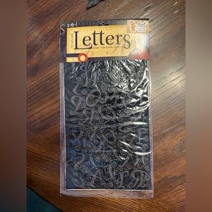 S.E.I. Iron-On Transfers Black Paisley Letters (1) Sealed Sheet Plus 2 Partials